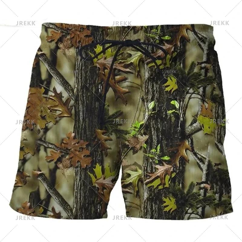 Summer 3d Camouflage Print Men's Shorts Fashion Personality Cool Natural Scenery Beach Shorts 2024 Oversized Swimming Trunks 4XL