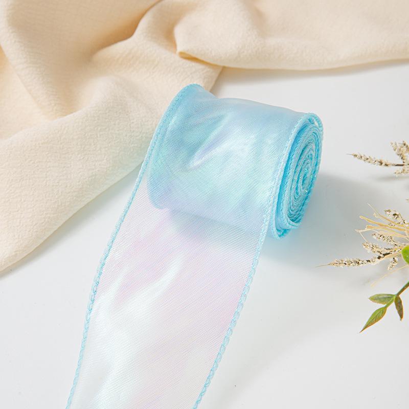 6cm Iridescent Fish Tail Ribbon for Cake Wraps, Bouquets, Gift Boxes, and DIY Projects.