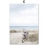 Summer Sea Ocean Beach Landscape Nature Wall Art Canvas - Modern Simple Nordic Style Bedroom  Poster Print