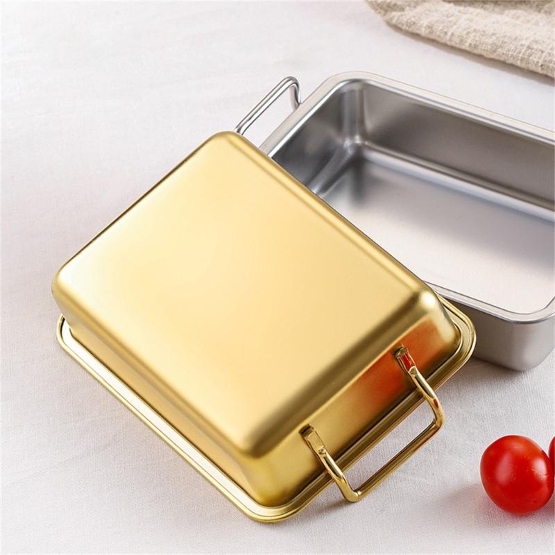 Practical Rectangular Cake Tins Efficient Stainless Steel Oven Tray For Roasting Baking Healthy And Rusts Resistant