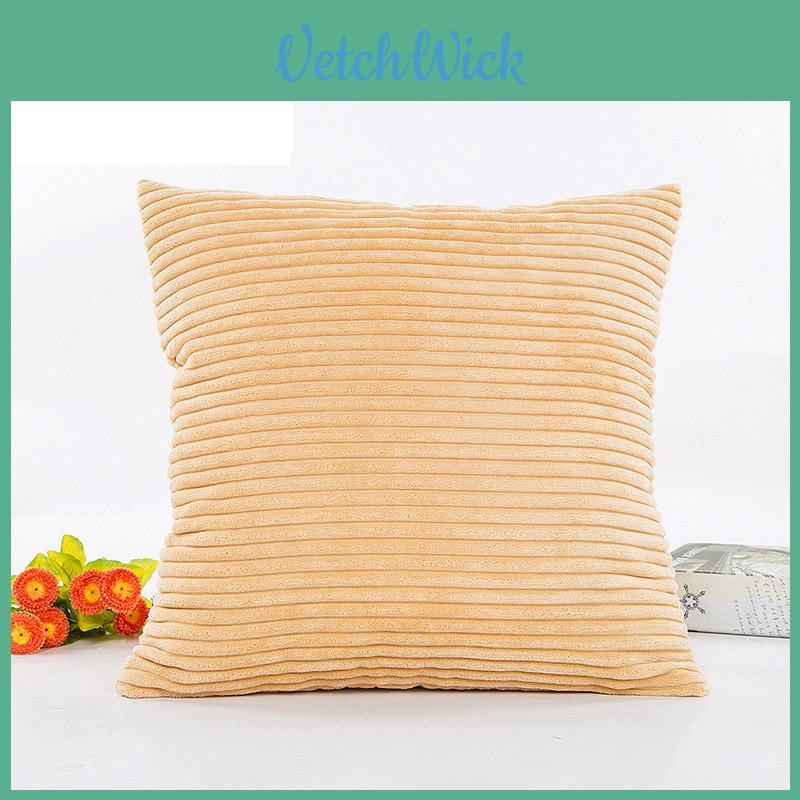 Supersoft Striped Corduroy Cushion Cover For Sofa In Elegant Timeless Design