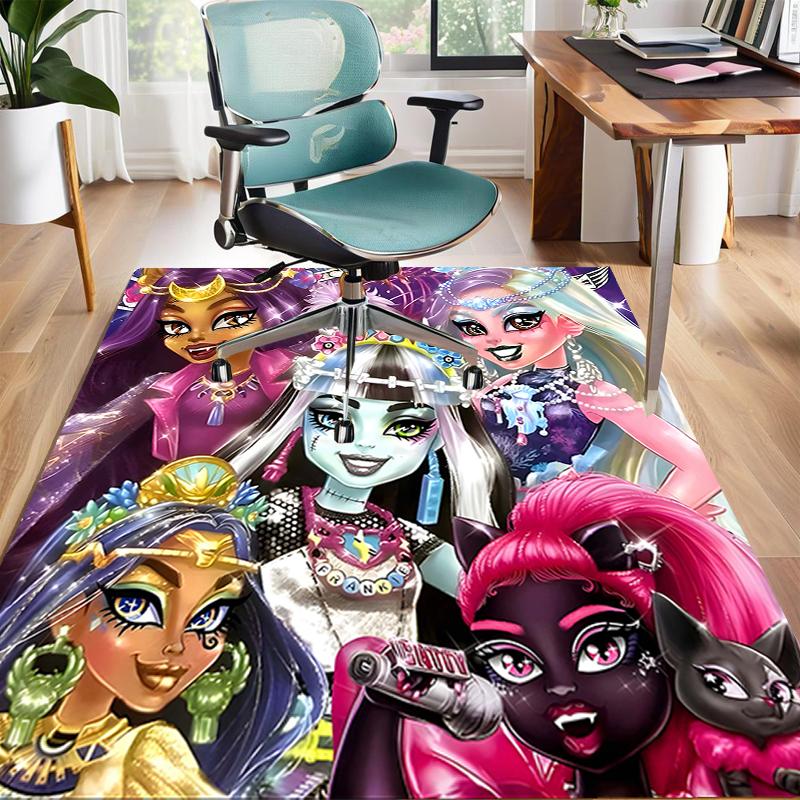 1pc Monster High Draculaura4 Design Area Rug - Non-Slip, Soft & Cozy Floor Mat for Living Room, Bedroom, Office - Indoor/Outdoor Decorative Carpet