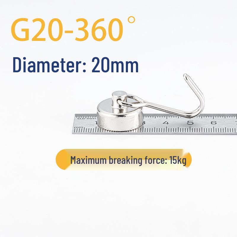 Strong Neodymium Rotating Hook: Powerful No-Drill Magnetic Mount