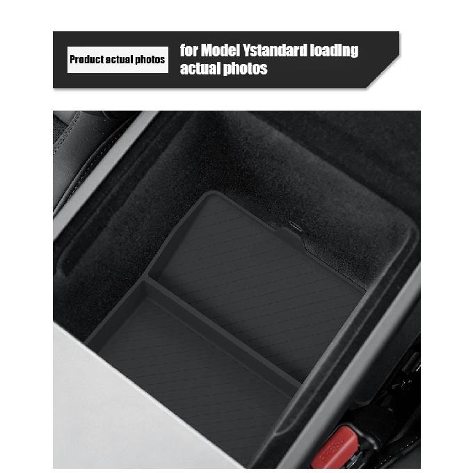 Armrest Box Storage Box for Tesla Model Y Standard RWD 2026 Center Armrest Box Bottom Storage Box Organizer Tray Car Accessories