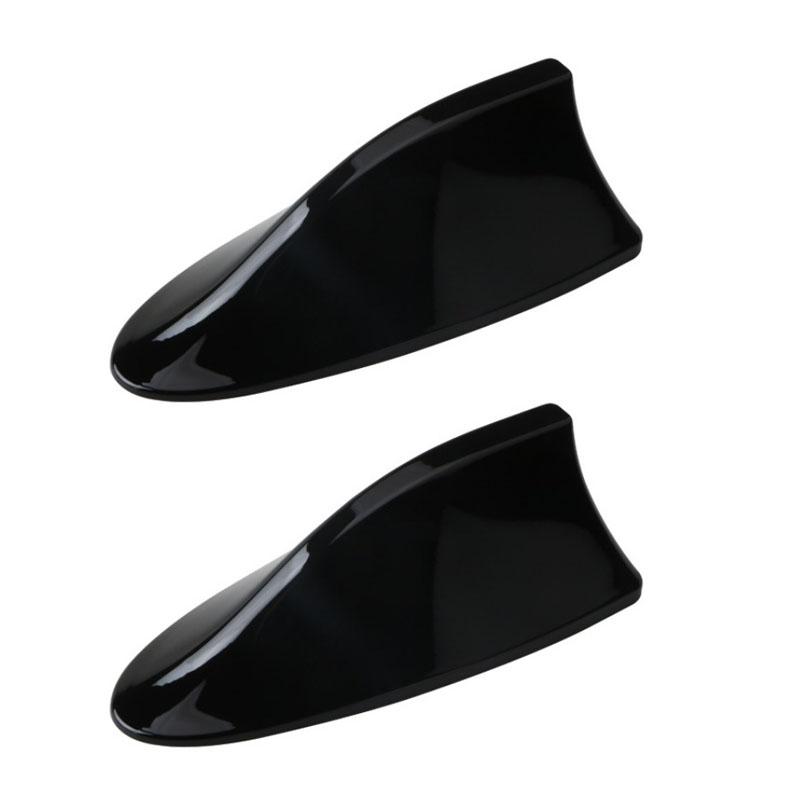 2pcs Car Shark Fin Antenna Cover Base Replacement Radio Signal Aerials Roof Exterior Accessories Decoration Car Styling