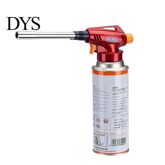Gas Torch Igniter Jet Detachable Heat-resistant Windproof with Extended Tube Wide BBQ Application Food Baking Welding Adjustable Flame Home