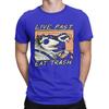 T-shirt Homme Raccoon Graphique Live Fast Eat Trash T-shirt Casual Manches Courtes Col Rond Coton 4XL Vêtements