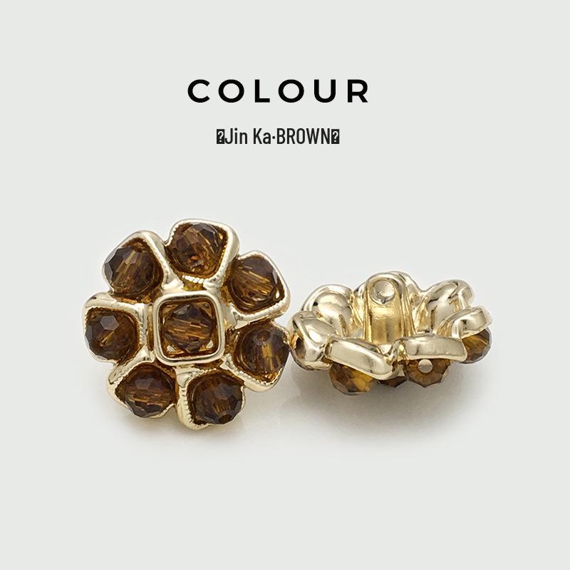 Luxury Colorful Rhinestone Flower Buttons for Suits and Coats