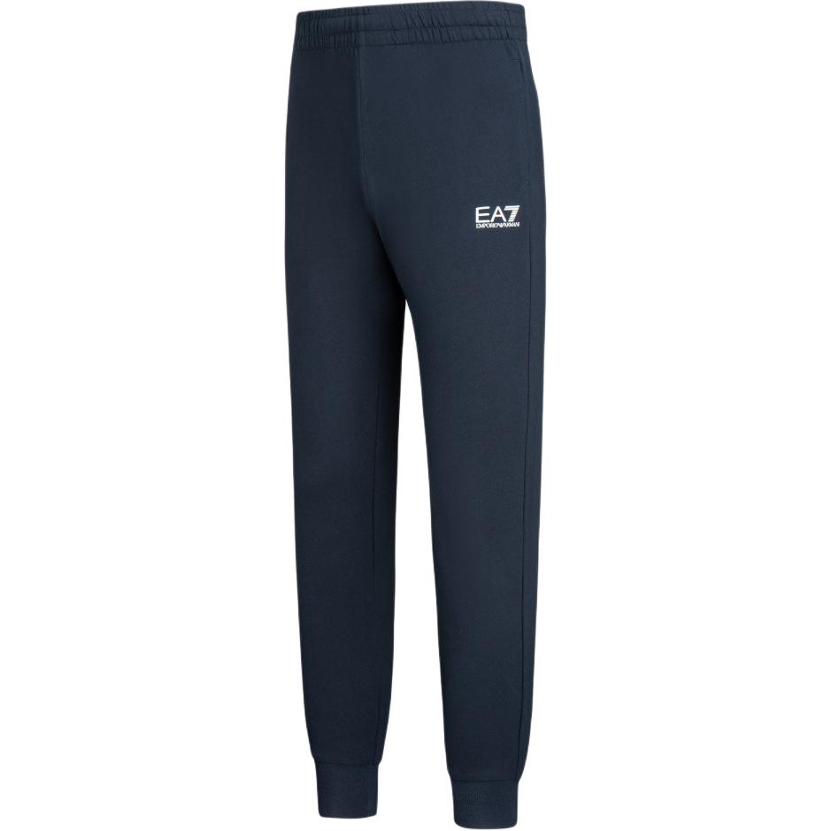 Emporio Armani EA7 FW24 Solid Color Drawstring Letter Pattern Jogger Knit Pants Men bottoms Dark-Blue 8NPP66-PJVRZ-1562