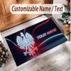 Tappeto in Velluto di Cristallo Personalizzato Modello Calcio Polonia Tappetino Antiscivolo per Pavimento