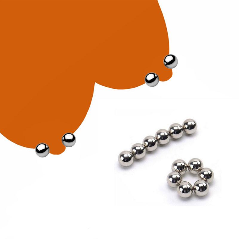 New 10mm Nipple Clamps Powerful Magnetic Orbs Clitoris Stimulate BDSM Bondage Set Adult Erotic Accessories Sex Toys For Woman Couple