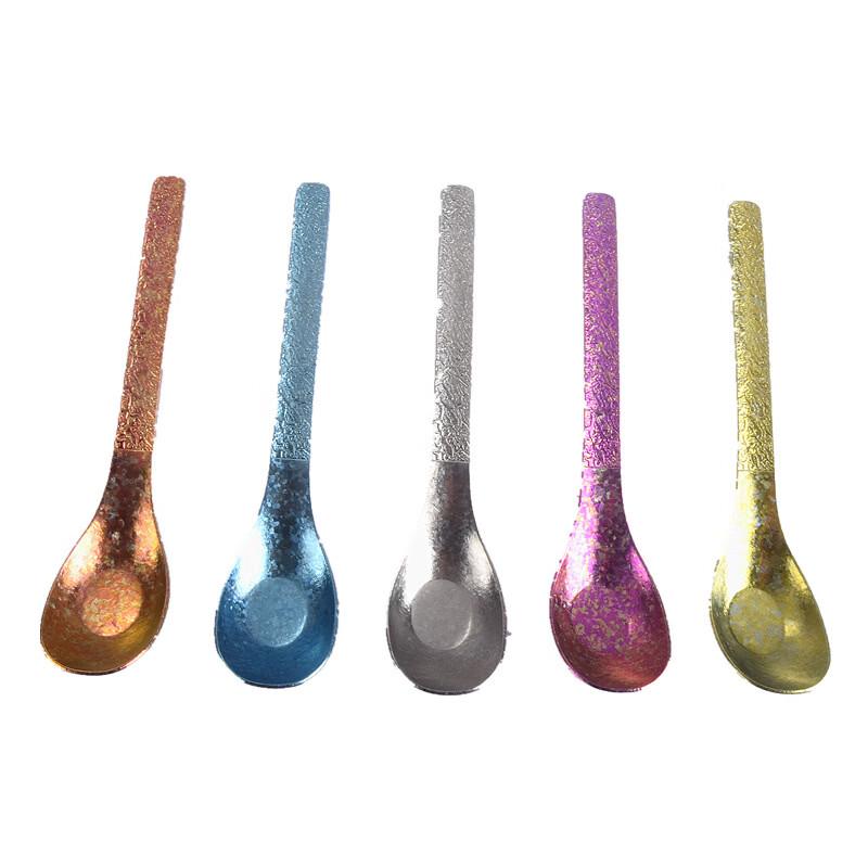 Rose Gold Hammered Ingot Soup Spoons