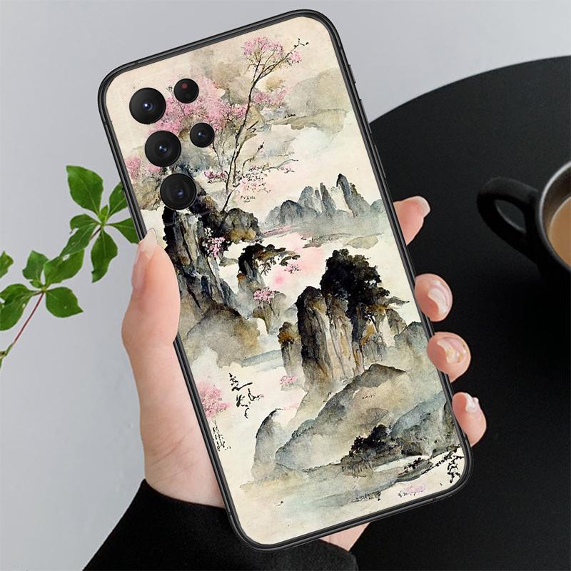 Japan Style Landscape Scaneary Phone Case For Samsung A35 A55 A54 A15 A25 A05s A05 A22 A24 A52 A33 A34 M34 M14 M54 M23