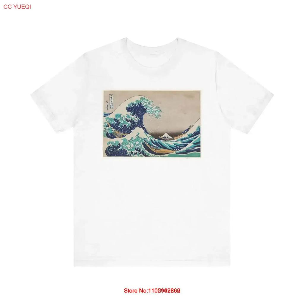 The Great Wave Off Kanagawa Katsushika Hokusai Unisexs Cotton Crew T Shirt Vintage Slightly Casual Streetwear Homme
