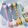 Novelty Gel Pen 2pcs Giraffe Shape Cute Cartoon Animal Even Ink Distribution Creative Pedestal Design for School Students Party Office Comfortable