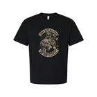 Unisex Veteran Graphic T Shirt With Rifleman Illustration And Circular Banner Te S