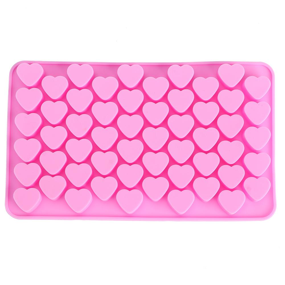 55 Holes Heart Shaped Nonstick Silicone Chocolate Cake Mold Ice Cubes Tray Mould Kitchen Baking Tools