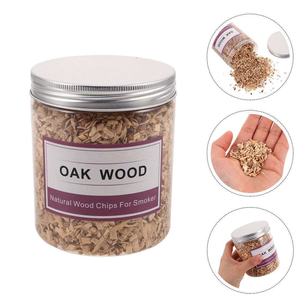 Oak Wood Chips for Smoking Cocktails and Grilling, Wood Chips for Drinks, Old Fashioned, Whiskey, Bourbon, 0.28lb-0.3lb In Jar