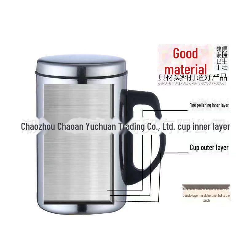Stainless Steel Cups: Double-Layer, Heat-Insulating, Scald-Proof, and Office Use