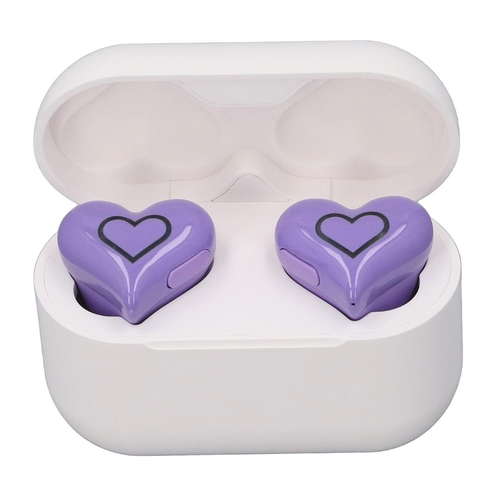 Heart Shaped Wireless Earbuds Cute Stylish HIFI Stereo Sound Built In Mic Bluetooth 5.3 Wireless