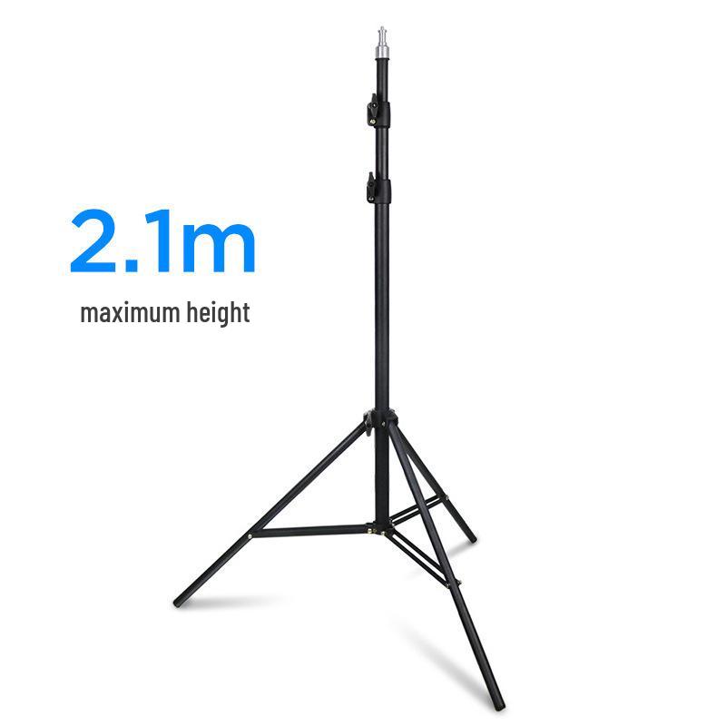 

2.1m Frosted Phone Holder & Fill Light Stand - Live Broadcast, Photography, Telescopic Weighted Camera Tripod (Model 8819)