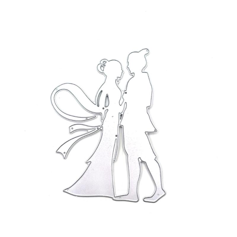 Bride and Groom Embossing Cutting Dies Wedding Theme Die Cut for Birthday Card Invitation Making DIY Scrapbooking Album