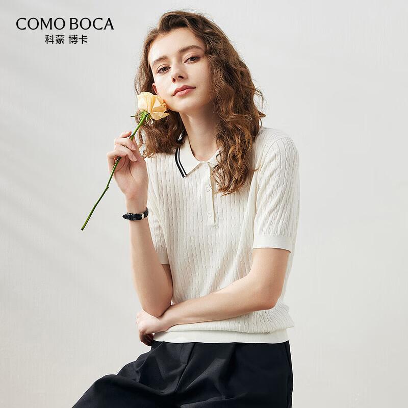 Женский топ-поло из смесовой шелковой пряжи Mulberry M