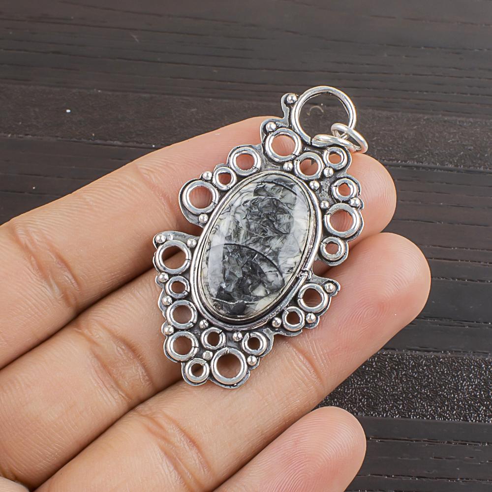 

Natural Orthocears Gemstone 925 Sterling Silver Jewelry Designer Pendant 2.07 AJP-2458