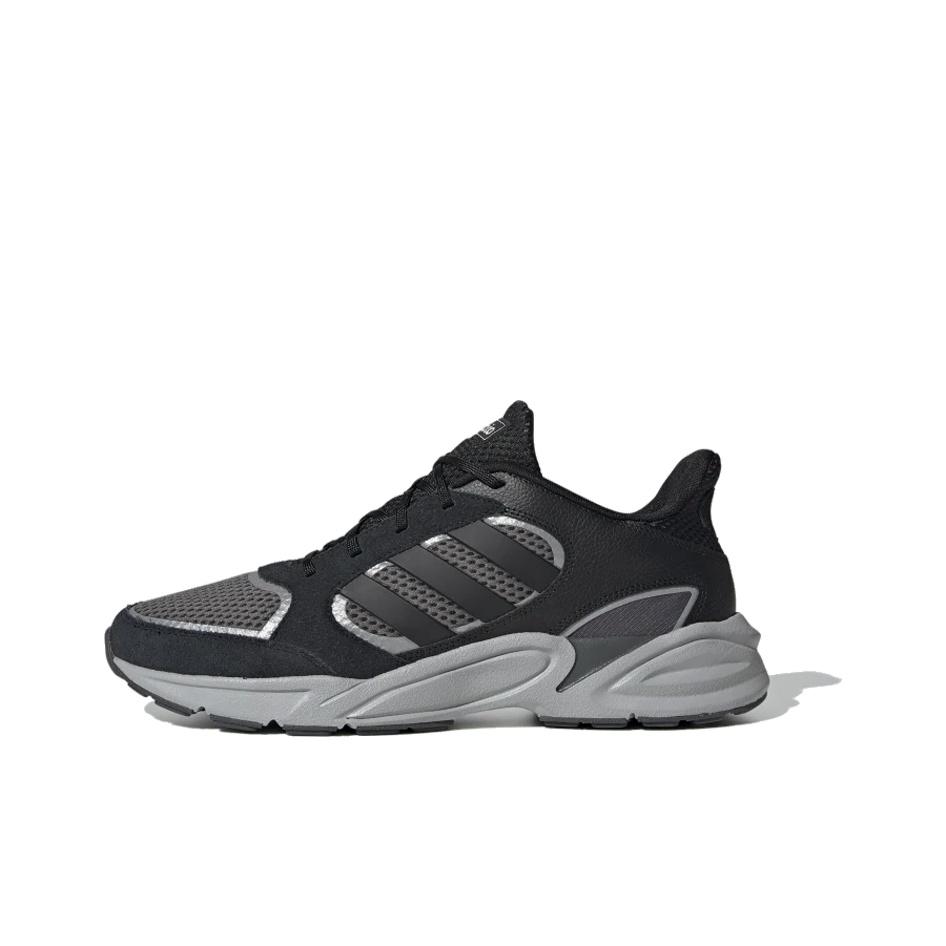 adidas Neo 90S Valasion Comfortable Daily Low-Top Running Shoes Men Sneakers Black Gray Silver EG2882