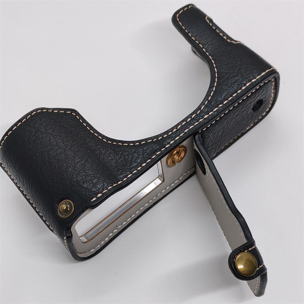 PU Leather Camera Half Case for Fujifilm X100VI Fuji X100VI Base Cover Battery Opening Shell