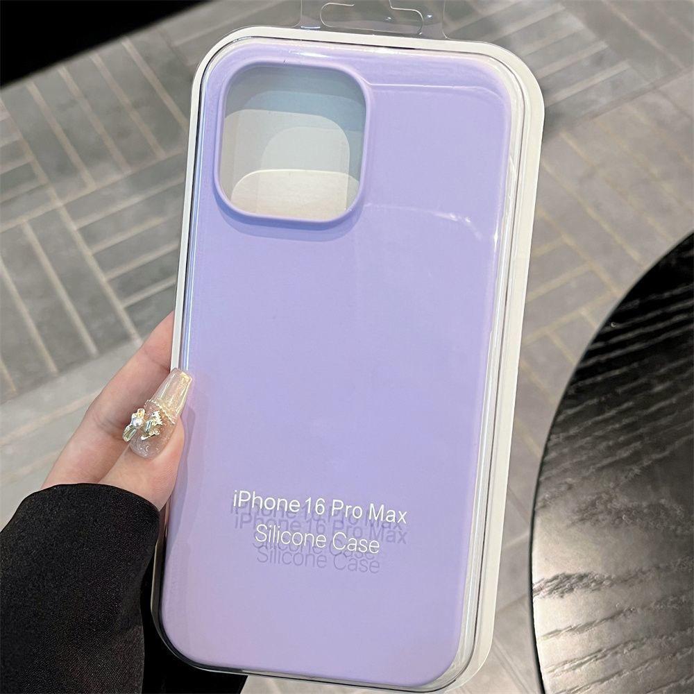 Flytende silikon fullt dekket myk gel gummi Støtsikker telefonveske For iPhone 16Pro 16 15 14 13 12 11 Pro Max 16Plus 15Pro beskyttelsesdeksel