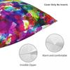 Bright Paint Splatter Pillowcase Polyester Linen Velvet Creative Zip Decorative Sofa Seater Cushion Cover 18"