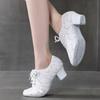 White Latin Dance Shoes Women Adult Indoor Soft Soles Professional Square Modern Dance Sneakers Women Jazz Dancing Shoes Black