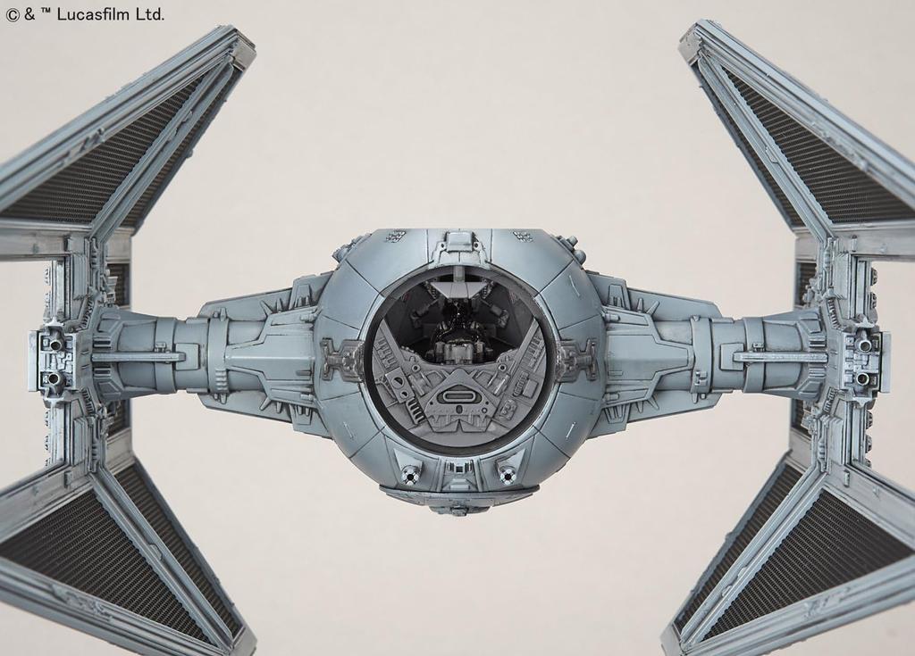 BANDAI SPIRITS Star Wars skala Tie Interceptor model plastikowy 1/72 oznaczony kolorami
