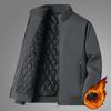 Jacka Vår och Höst Bomull Förtjockad Casual Mångsidig Herrjacka Ståkrage Förtjockad Stor Storlek Vinter Pappa Kläder
