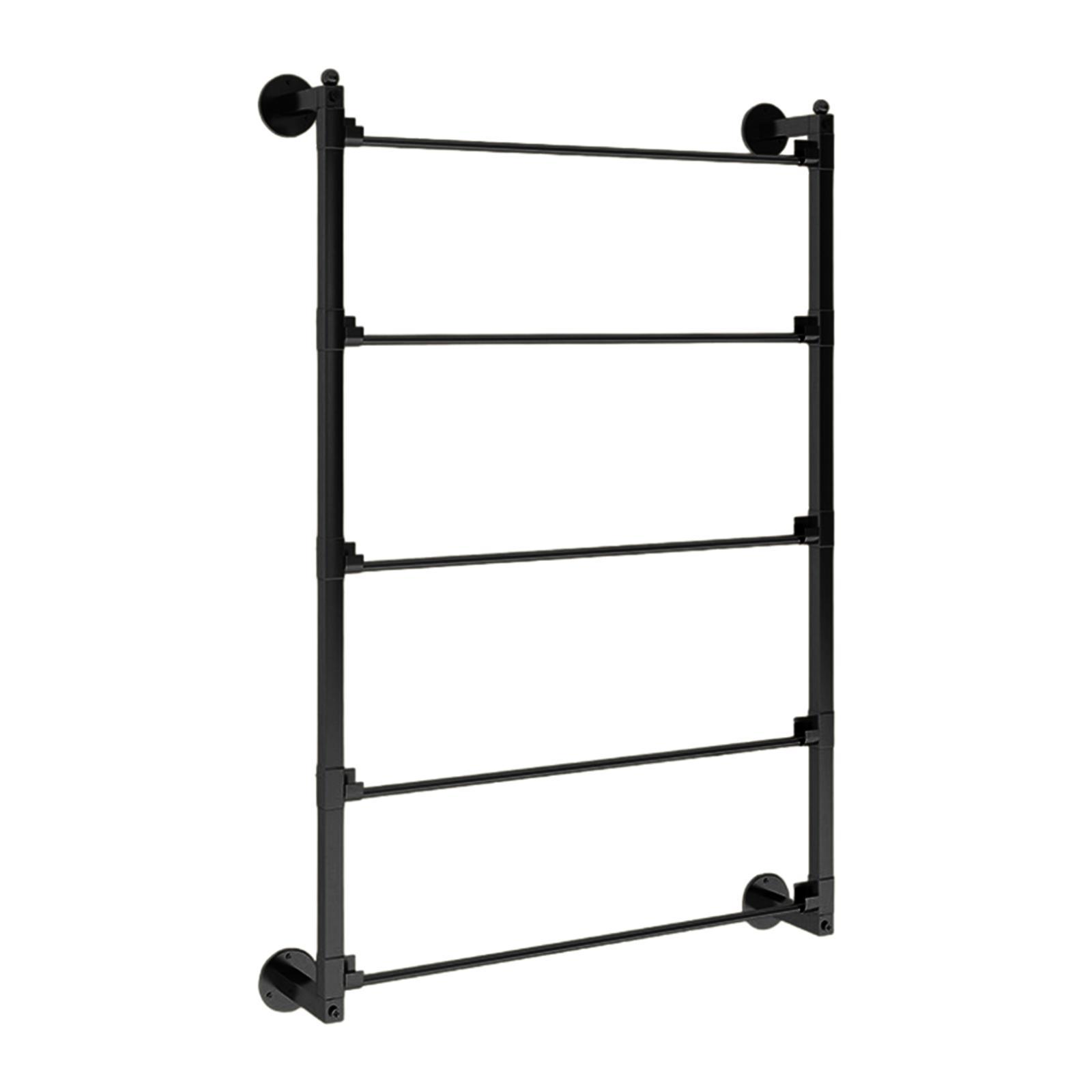 

Ribbon Organizer Wall Mount Display Rack Metal Necktie Holder Scarf Rack for Craft Room Wrapping Paper Vinyl Rolls Retail Stores чёрный