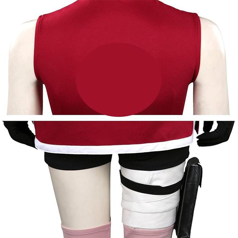 Fioletowy kostium cosplay Haruno Sakura, pełny kostium cosplay na imprezę anime Naruto Shippuden, dla pań na Halloween