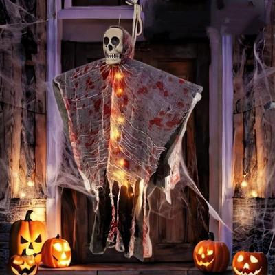 Halloween Party Świecący Wiszący Szkielet Duch Ornament Horrory Rekwizyty Dekoracje Nawiedzonego Domu