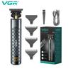 New Metal Hair Clipper Professional Electric Hair Clipper Electric Wireless USB Charging Hair Clipper Men's Shaver Smart Digital Display Strong Power