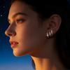 1 Set   Metal Circle Drop Small Earrings For Women Trend Pendant Piercing Earrings Set Jewelry Gifts