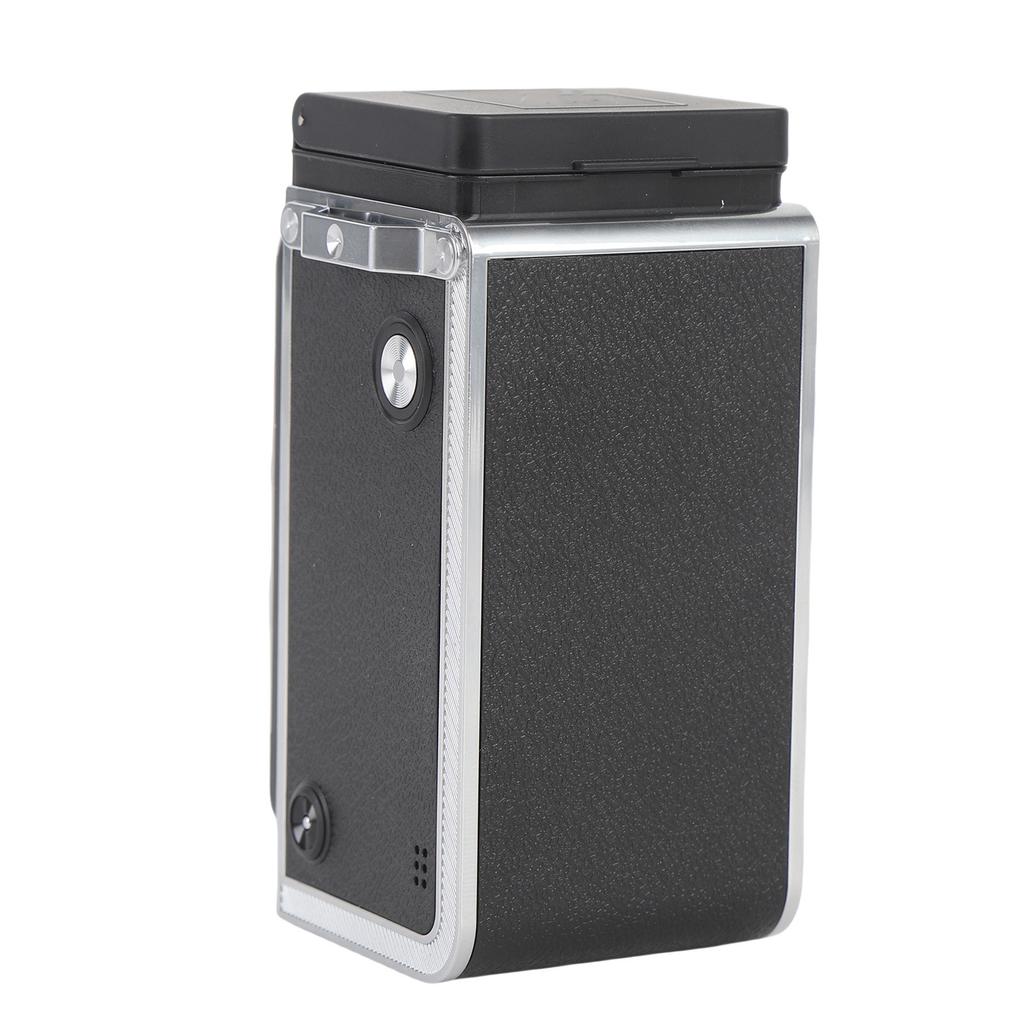 Vintage Miniature Digital Camera Portable TLR Style 1080P FHD Video 12MP Autofocus Video Vlogging Camera Black 128GB