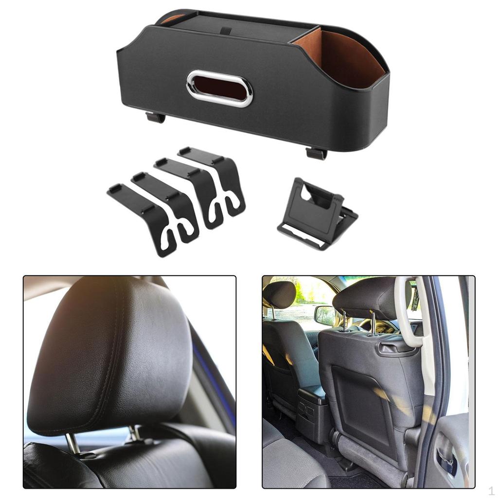 Back Storage Box Car Travel Accessories Stowing Tidying Hanger Organizer Leather Backseat