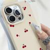 Simple cherry pattern phone case suitable for iPhone 17 16 15 14 13 12 11 Pro/Max/Plus anti drop and shockproof back cover