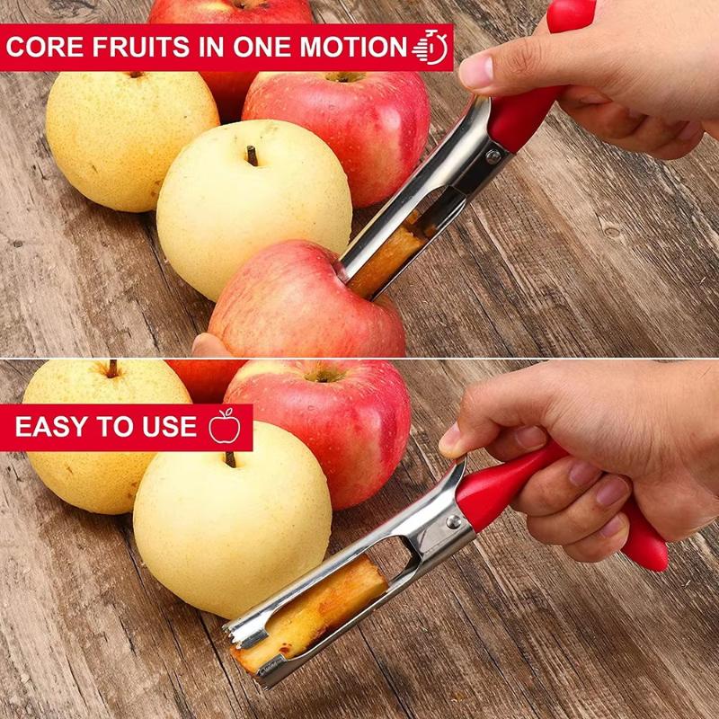 Premium Apples Corer Stainless Steel Apples Pears Core Remover Tool Fruit Cutter Seeder Kitchen Tools
