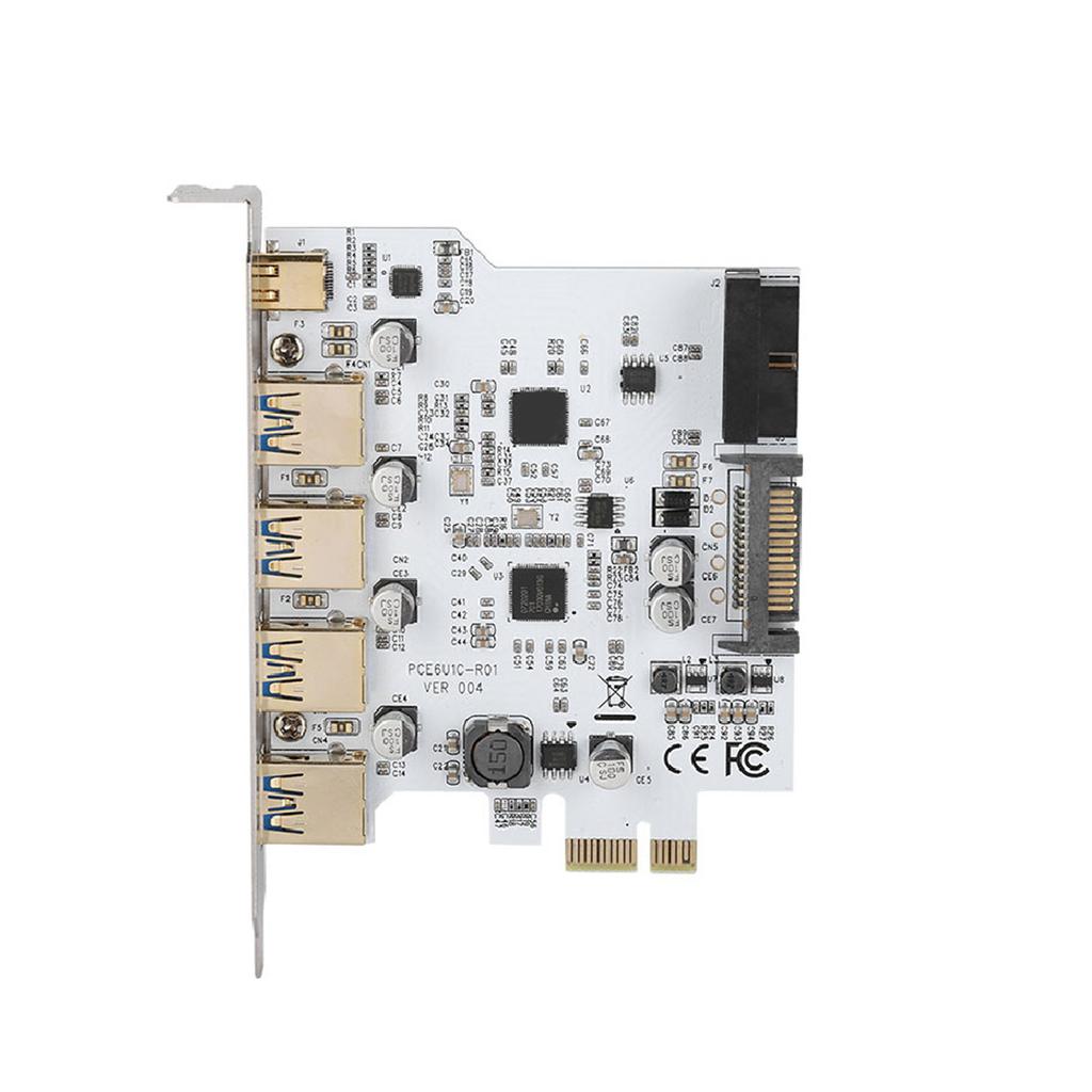 PCI E to USB3.0 4 port Type C Adapter Expansion Card Connector Dual Interface
