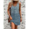 Mini Abiti Estivi da Donna Stile Cowboy Senza Maniche Stampa 3D Moda di Strada Abito da Donna Lento Abito Casual