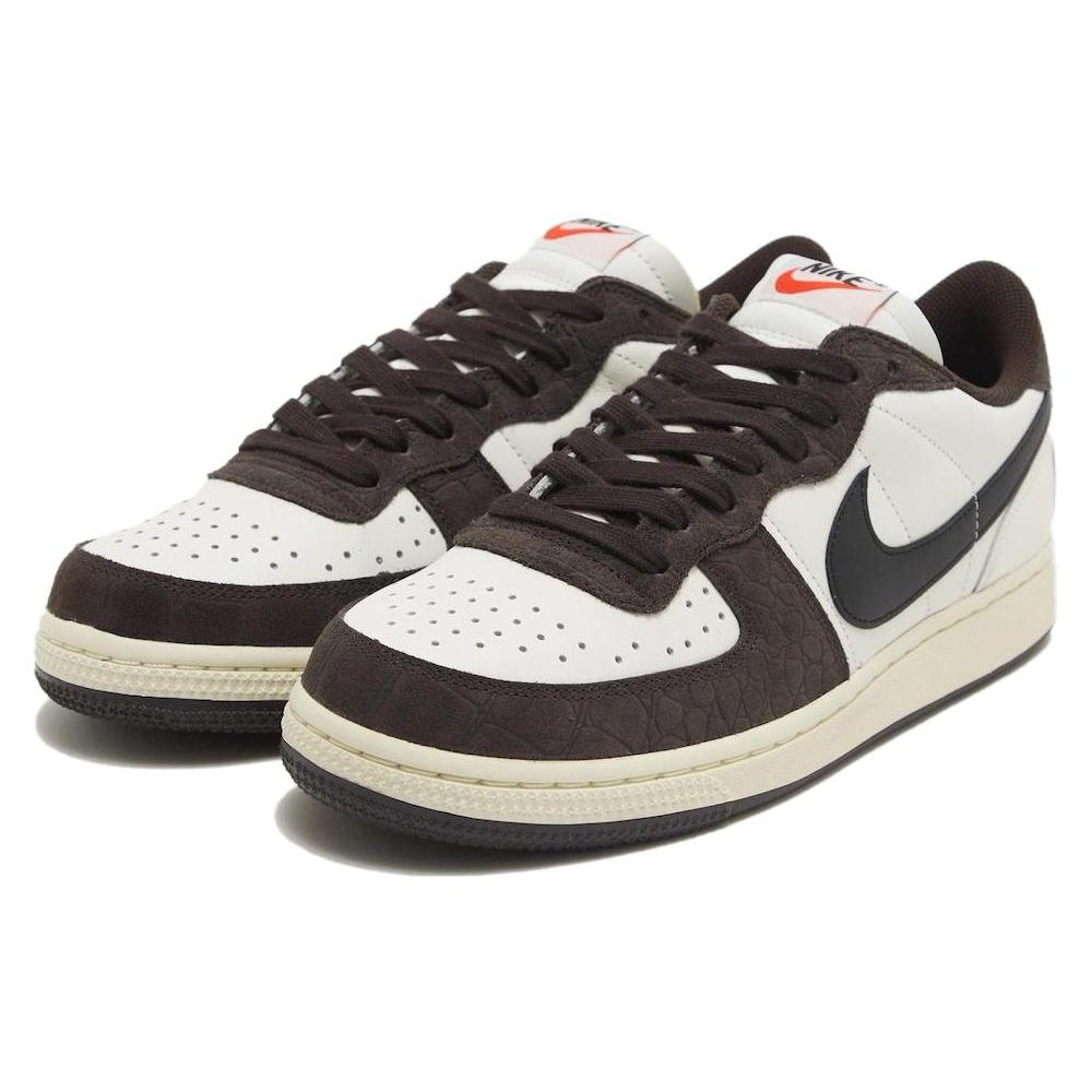 Nike Terminator Low Velvet Brown Croc Unisex Sneakers Black Sail Coconut-Milk FN7815-200