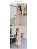 Plus Size Slimming French Style Lace Patchwork Two-Piece Tank Dress for Women