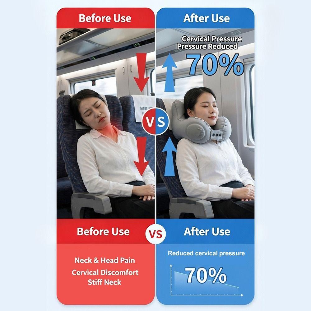 Adjustable Travel Pillow Ergonomic Airplane Neck Pillow NEW Headrest Camping