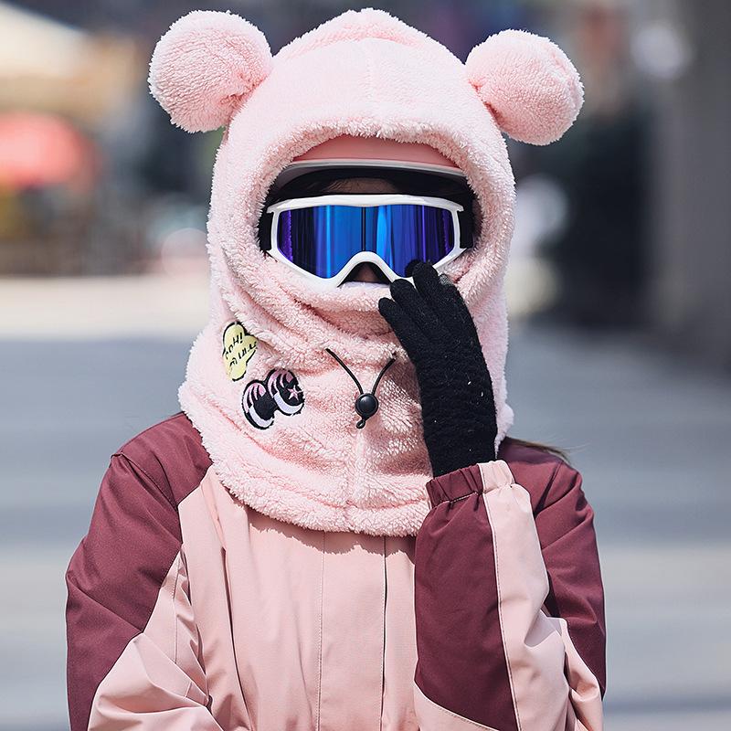 Hats  Men and Women Cycling In Autumn and Winter Warm Hood  Windproof and Cold Winter Motorcycle Full Face Helmet Hat Cover